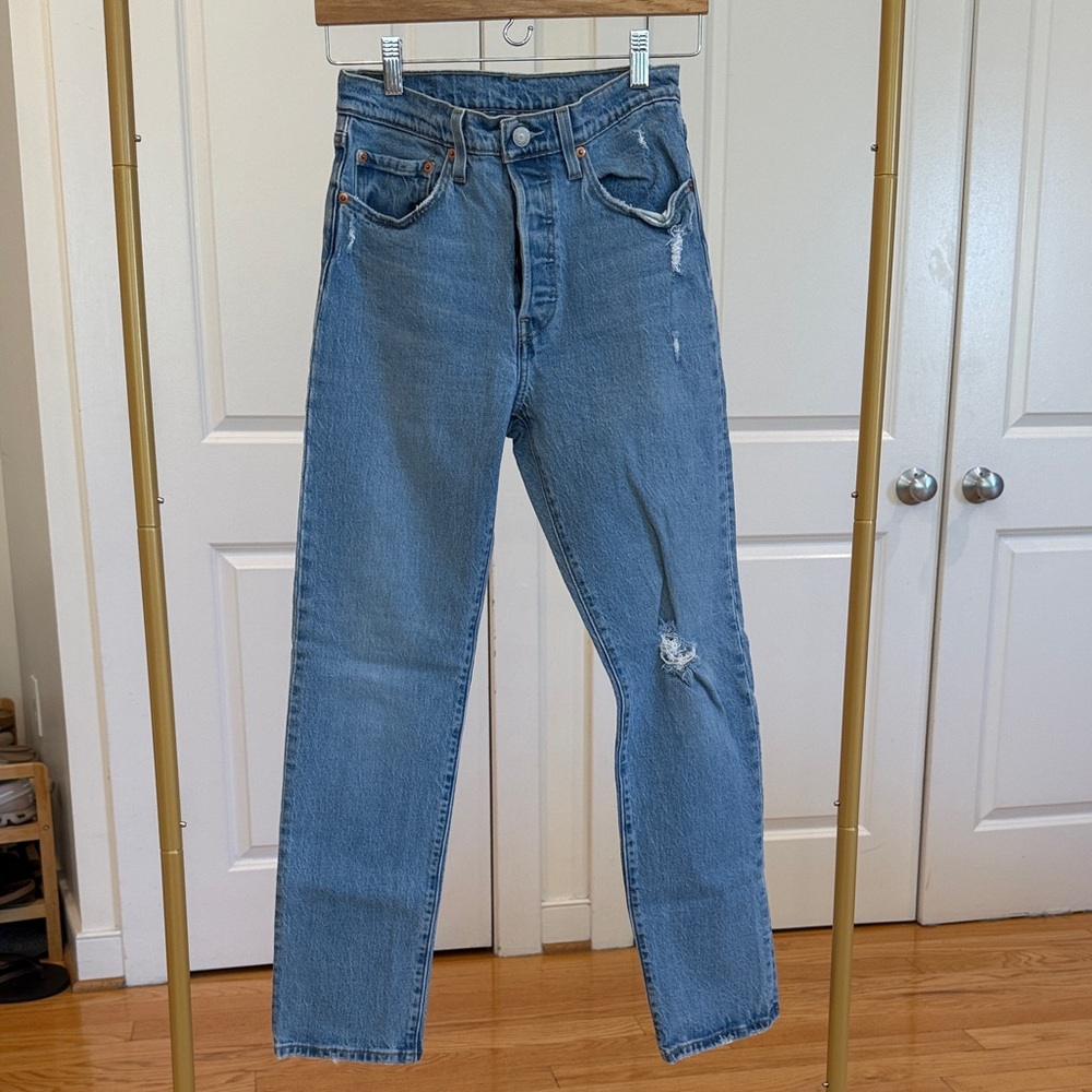 Levi's Women's Classic 501 Straight Leg Jeans - Light Blue